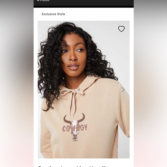 Ardene Tan Cowboy Kids Hoodie - Picture 1 of 9